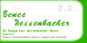 bence weisenbacher business card